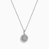 Effy Jewelry Sterling Silver Diamond Cluster Pendant | Necklaces & Pendants
