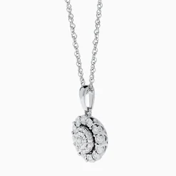Effy Jewelry Sterling Silver Diamond Cluster Pendant | Necklaces & Pendants