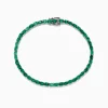 BH MULTI 925 Sterling Silver Emerald Tennis Bracelet, 6.99 TCW | Bracelets