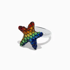 Effy Jewelry 925 Sterling Silver Multi Color Sapphire Starfish Ring | Rings
