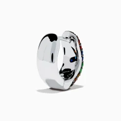 Effy Jewelry 925 Sterling Silver Multi Color Sapphire Huggie Earrings | Earrings