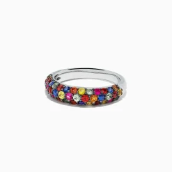 Effy Jewelry 925 Sterling Silver Multi Sapphire Splash Ring, 1.84 TCW | Rings