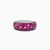 Effy Jewelry 925 Sterling Silver Pink Sapphire Splash Ring, 2.43 TCW | Rings