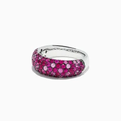 Effy Jewelry 925 Sterling Silver Pink Sapphire Splash Ring, 2.43 TCW | Rings