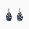 Effy Jewelry 925 Sterling Silver Sapphire Splash u0026 Diamond Earrings, 2.59 TCW | Earrings