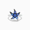 Effy Jewelry 925 Sterling Silver Tanzanite and Diamond Starfish Ring | Rings