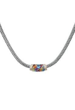 Effy Jewelry 925 Sterling Silver u0026 18K Gold Multi Gemstone Necklace, 4.20 TCW | Necklaces & Pendants
