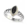Effy Jewelry 925 Sterling Silver u0026 18K Gold Black Diamond Ring | Rings
