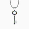 Effy Jewelry 925 Sterling Silver u0026 18K Gold Multi Gemstone Key Pendant, 2.29 TCW | Necklaces & Pendants