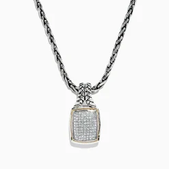 Effy Jewelry 925 Sterling Silver u0026 18K Gold Diamond Pendant, 0.27 TCW | Necklaces & Pendants