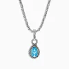 Effy Jewelry 925 Sterling Silver u0026 18K Yellow Gold Blue Topaz Pendant, 3.14 TCW | Necklaces & Pendants