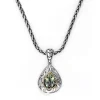 Effy Jewelry 925 Sterling Silver u0026 18K Yellow Gold Green Amethyst Pendant, 2.75 TCW | Necklaces & Pendants