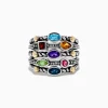Effy Jewelry 925 Sterling Silver u0026 18K Yellow Gold Multi Stone Ring | Rings