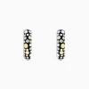 Effy Jewelry 925 Sterling Silver u0026 18K Yellow Gold Diamond Hoop Earrings, 0.02 TCW | Earrings