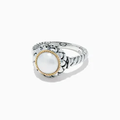 Effy Jewelry 925 Sterling Silver u0026 18K Yellow Gold Cultured Fresh Water Pearl Ring | Rings