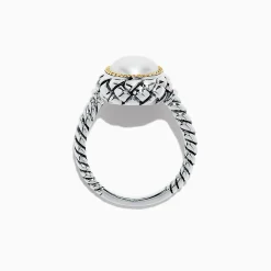 Effy Jewelry 925 Sterling Silver u0026 18K Yellow Gold Cultured Fresh Water Pearl Ring | Rings