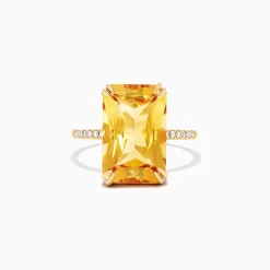 Effy Jewelry Sunset 14K Yellow Gold Citrine and Diamond Ring, 6.72 TCW | Rings