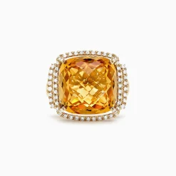 Effy Jewelry Sunset 14K Yellow Gold Citrine and Diamond Ring, 10.04 TCW | Rings