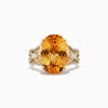 BH Multi Sunset 14K Yellow Gold Citrine and Diamond Cocktail Ring, 9.72 TCW | Rings