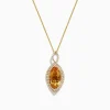 BH Multi Sunset 14K Yellow Gold Citrine and Diamond Pendant, 4.54 TCW | Necklaces & Pendants