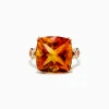 BH Multi Sunset 14K Yellow Gold Citrine and Diamond Cocktail Ring, 11.04 TCW | Rings