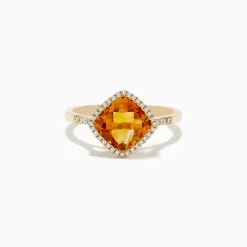 BH Multi Sunset 14K Yellow Gold Citrine and Diamond Ring | Rings