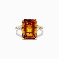 Effy Jewelry Sunset 14K Yellow Gold Citrine and Diamond Ring | Rings