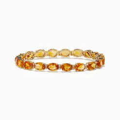 Effy Jewelry Sunset 14K Yellow Gold Citrine Tennis Bracelet 19.15 TCW | Bracelets