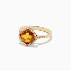 BH Multi Sunset 14K Yellow Gold Citrine and Diamond Ring | Rings