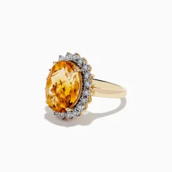 Effy Jewelry Sunset 14K Yellow Gold Citrine and Diamond Ring | Rings