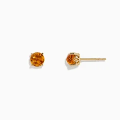 BH Multi Sunset 14K Yellow Gold Citrine Stud Earrings, 1.81 TCW | Earrings