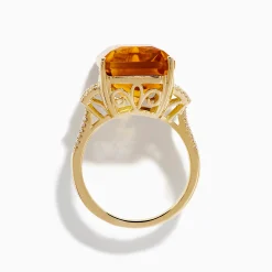 Effy Jewelry Sunset 14K Yellow Gold Citrine and Diamond Cocktail Ring | Rings
