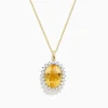 BH Multi Sunset 14K Yellow Gold Diamond and Citrine Pendant | Necklaces & Pendants