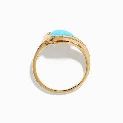Effy Jewelry Terra 14K Yellow Gold Turquoise and Diamond Ring | Rings
