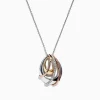 Effy Jewelry Trio 14K Tri Color Gold Diamond Pendant, 0.11 TCW | Necklaces & Pendants
