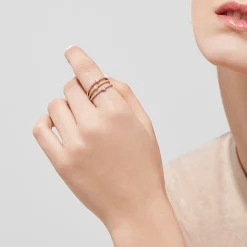 Effy Jewelry Trio 14K Tri Color Gold Diamond Stack Ring, 0.50 TCW | Rings