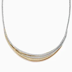 Effy Jewelry Trio 14K Tri-Color Gold Diamond Collar Necklace, 1.33 TCW | Necklaces & Pendants