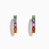 Effy Jewelry Watercolor 14k Gold Emerald Cut Multi Sapphire Hoop Earrings | Earrings