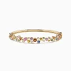 BH Multi Watercolors 14K Gold Multi Sapphire and Diamond Bangle, 2.80 TCW | Bracelets