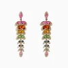 BH Multi Watercolors 14K Gold Multi Sapphire and Diamond Earrings, 3.65 TCW | Earrings