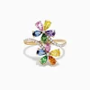 Effy Jewelry Watercolors 14K Gold Multi Sapphire and Diamond Floral Ring, 3.03 TCW | Rings