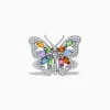 Effy Jewelry Watercolors 14K Gold Multi Sapphire and Diamond Butterfly Ring | Rings