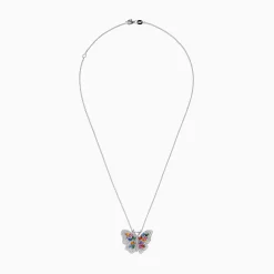 Effy Jewelry Watercolors 14K Gold Multi Sapphire u0026 Diamond Butterfly Pendant | Necklaces & Pendants