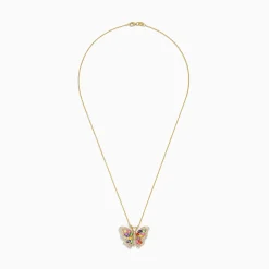 Effy Jewelry Watercolors 14K Gold Sapphire u0026 Diamond Butterfly Pendant, 2.34 TCW | Necklaces & Pendants