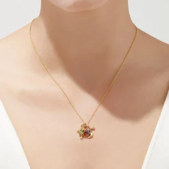 Effy Jewelry Watercolors 14K Gold Sapphire u0026 Diamond Turtle Pendant, 0.99 TCW | Necklaces & Pendants
