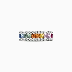 Effy Jewelry Watercolors 14K White Gold Sapphire u0026 Diamond Ring, 1.46 TCW | Rings