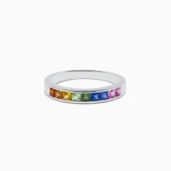 Effy Jewelry Watercolors 14K White Gold Multi Sapphire Ring | Rings