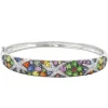 Effy Jewelry Watercolors 14K White Gold Multi Sapphire u0026 Diamond Bangle, 7.89 TCW | Bracelets