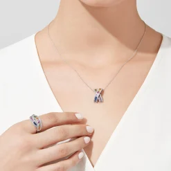 Effy Jewelry Watercolors 14K White Gold Multi Sapphire u0026 Diamond Pendant, 2.21 TCW | Necklaces & Pendants