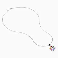 Effy Jewelry Watercolors 14K White Gold Multi Color Sapphire and Diamond Star of David Pendant | Necklaces & Pendants